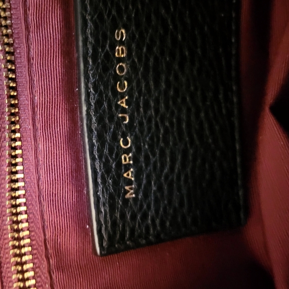 Marc Jacob Blk Genuine Leather Recruit Saddle Bag w/Goldtone Hardware - Picture 10 of 14